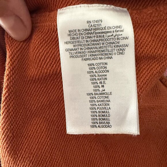 Hervé Orange Sweatshirt Crewneck Cotton Womens Size M - Picture 6 of 7